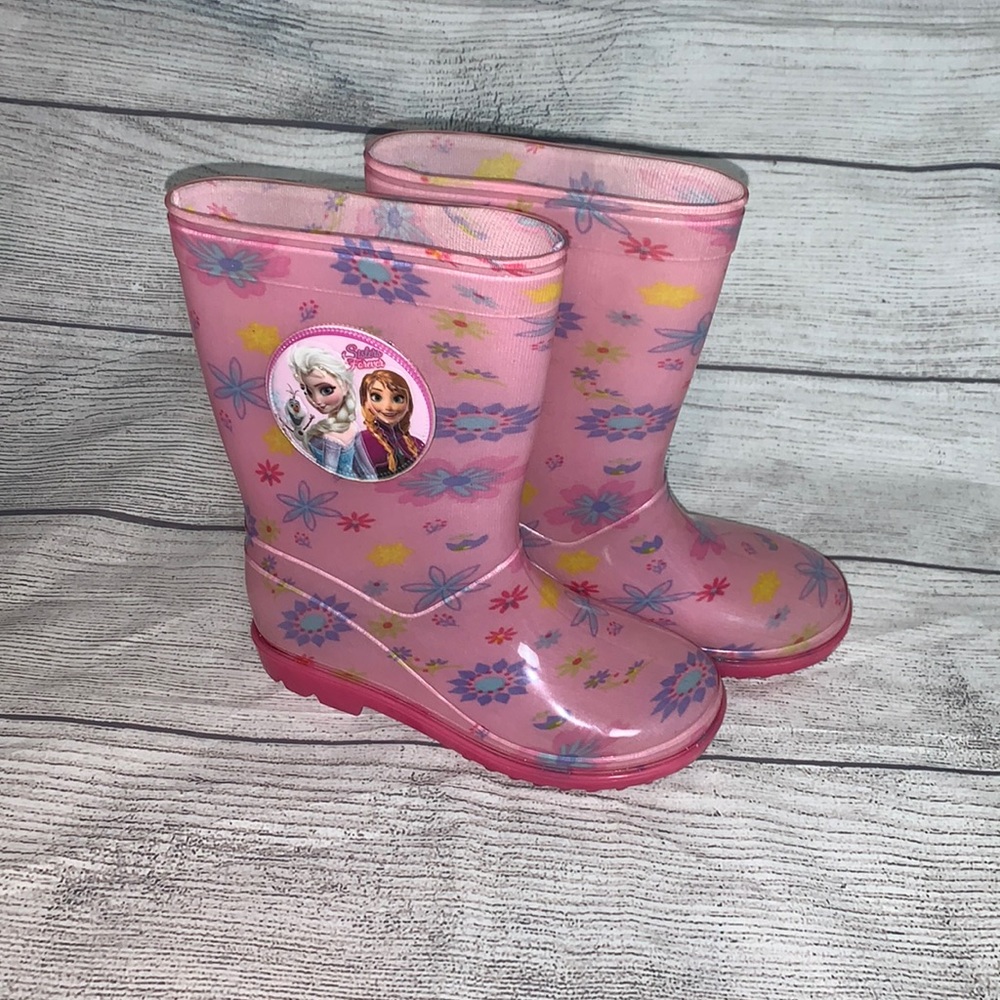 Disney Frozen pink  rain boots size 11T
